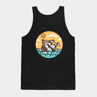 ship sinking in the ocean Tank Top